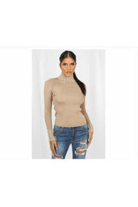High neck Knitted Jumper